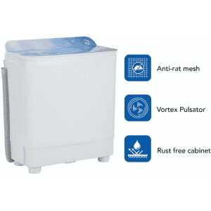 Haier Washing Machine | HTW95-178 | 9.5 kg | Semi Automatic Top Load | Multicolor