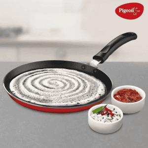 Pigeon Storm Flat Non-stick Tawa | Induction Base Tawa |  27 cm diameter | Aluminium