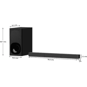 SONY Bluetooth Soundbar | Dolby Digital | 400 W | Black | HT-S20R
