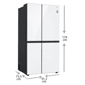 LG Refrigerator | GC-B257UGLW | 694 litres | Frost Free | Side-by-Side Refrigerator | Linen White