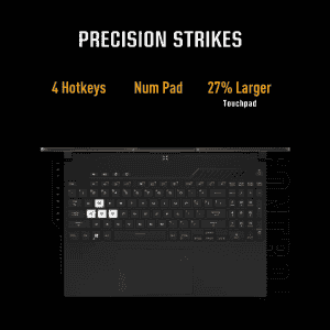 ASUS TUF Dash | F15 Core i7 | 12th Gen | 16 GB/1 TB SSD/Windows 11 Home/4 GB Graphics/NVIDIA GeForce RTX 3050/144 Hz | FX517ZC-HN108WS | Gaming Laptop | Off Black