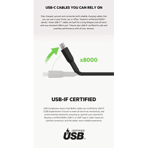 Belkin Charging cable | USB Type C | 1 meter | Black | CAB001BT