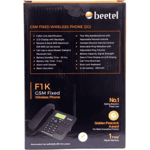 Beetel Landline Phone  | F1K GSM | FIXED WIRELESS PHONE Corded | Black