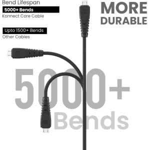 Portronics Micro USB Cable | 3A /1 m | POR-654 | Black