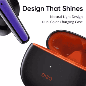 DIZO Buds Z Pro | True Wireless | Active Noise Cancellation | Bluetooth Headset | Orange, Black
