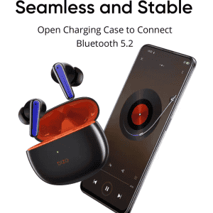 DIZO Buds Z Pro | True Wireless | Active Noise Cancellation | Bluetooth Headset | Orange, Black