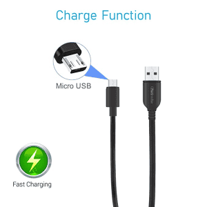Portronics Konnect Core Mini Long Micro Usb Cable |  25Cm | Black