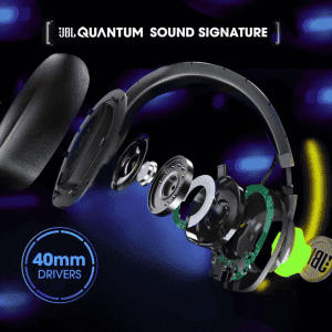 JBL Quantum 100 Wired Gaming Headset | On the Ear | Black