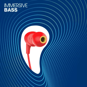 INFINITY by Harman WYND 300 | In the Ear |  Wired Headset | Red