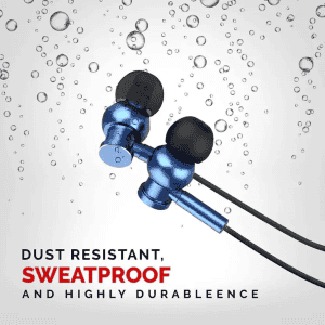 Pebble Vibe Wired Headset | True HD Metal Earphone with mic | In the Ear | Blue