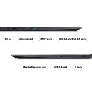 Acer Extensa 15 Pentium Quad Core | 15.6 inches |  EX215-31 /Pentium- N5030 | 4 GB/256 GB SSD/Windows 10 Home | Black