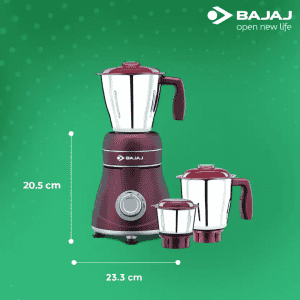 BAJAJ Crimson Ivora  Mixer Grinder | 410530 | 800 W | 3 Jars | Red