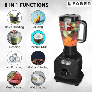 Faber FMG Candy 1000 Mixer Grinder |  3J+1PC   BK | Black