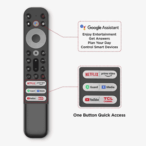 TCL | 55P635 | 139 cm (55 Inch) | Metallic Bezel-Less Series 4K Ultra HD Smart LED Google TV | Black