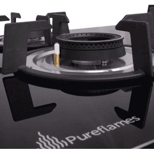 PureFlames Cook Hob Auto Ignition | 3 Burner | Black | S 70