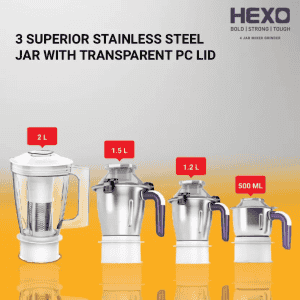 Havells Hexo Mixer Grinder | 1000 watts | 4 Jar