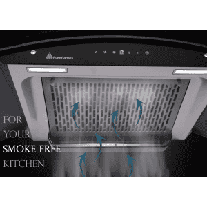 Pureflames Kitchen Chimney | 60 cm | Black