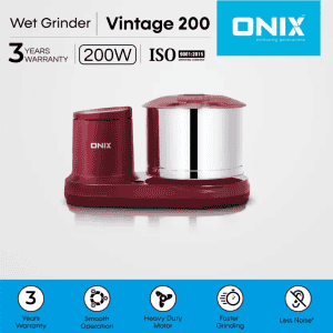 Onix VINTAGE 200 Wet Grinder | Maroon