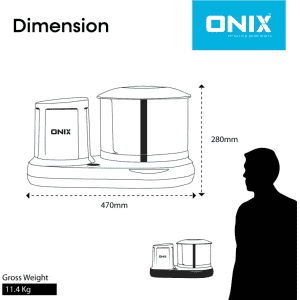 Onix VINTAGE 200 Wet Grinder | Maroon