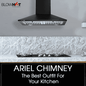 Blowhot 60 Cms Ariel Chimney | 800 m3/h | Black