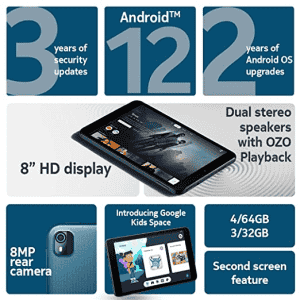 Nokia T10 Android 12 Tablet | WiFi | 4 GB/64 GB | 20.32 cm (8 inch) | Blue