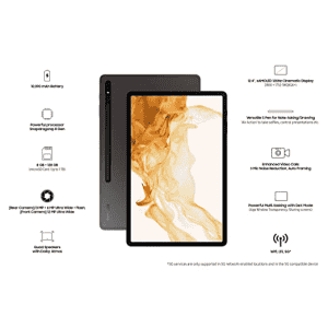 SAMSUNG Galaxy Tab S8+ | 8 GB/ 128 GB | 12.4 inch |  Wi-Fi Only Tablet |  Graphite