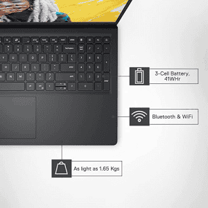 Dell Inspiron 3520 Laptop | D560900WIN9B |12th Gen Intel Core i5-1235U, Windows 11 | 8GB, 1TB HDD + 256GB SSD | 15.6 | Black