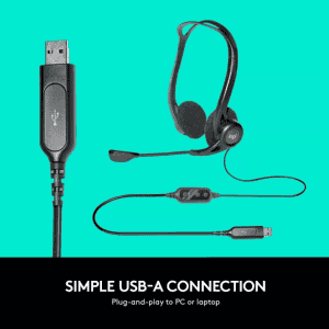 Logitech USB Wired Headset | H370 | On the Ear | Black