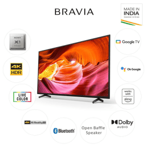 Sony Bravia | KD-50X75K | 50 inches | 4K Ultra HD Smart LED Google TV with Dolby Audio & Alexa Compatibility | Black