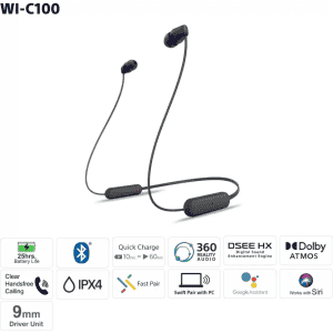 SONY Bluetooth Headset In the Ear | Black | WI-C100