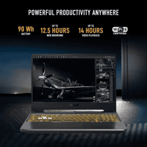 ASUS TUF Gaming A17 with 90Whr Battery Ryzen 7 Octa Core AMD R7-4800H | 8 GB/512 GB SSD | FA706ICB-HX061W | Graphite Black