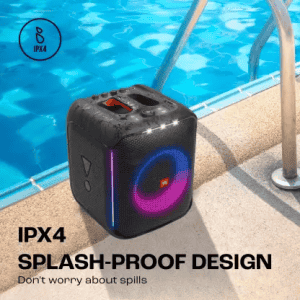JBL PartyBox Encore Essential Music Synced Strobe Lightshow | PartyBox App 100 W Bluetooth Party Speaker | Black