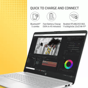 HP Laptop Core i3 11th Gen | 8 GB/1 TB HDD/256 GB SSD | 15s-du3612TU Thin and Light Laptop | Natural Silver