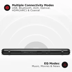 boAt Aavante Bar 1600D 120 W Bluetooth Soundbar | Premium Black, 2.1 Channel