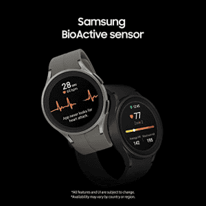SAMSUNG Galaxy Watch5 Pro Smartwatch with Bluetooth Calling | 45mm Super AMOLED Display | Gray Titanium | SM-R920NZTAINU