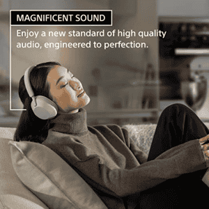 Sony Wireless Industry Leading Active Noise Cancelling Over Ear Headphones | 3 Min Quick Charge | Black | WH-1000XM5