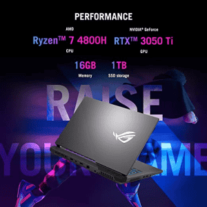 ASUS ROG Strix G17 | AMD Ryzen 7 4800H | RTX 3050 Ti 4GB Graphics | 16GB/1TB SSD | Gaming Laptop | Gray