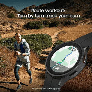 SAMSUNG Galaxy Watch5 Pro Smartwatch with Bluetooth Calling | 45mm Super AMOLED Display | Black Titanium | SM-R920NZKAINU
