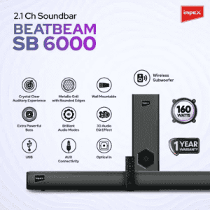 Impex Beatbeam SB6000 Bluetooth Soundbar | 120 W | Black
