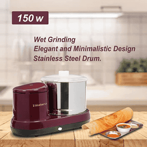Blueberrys Tabletop Wet Grinder | 150W | 2 L | Cherry Red