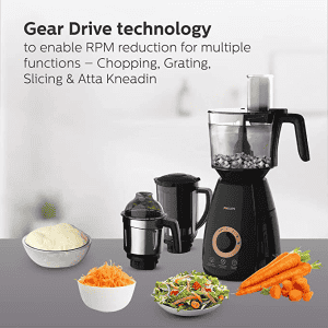 PHILIPS Mixer Grinder with 4 Jars | HL7707/00 | 750W | Black
