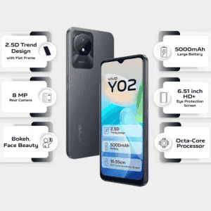 vivo Y02 | 2 GB | 32 GB | Cosmic Grey