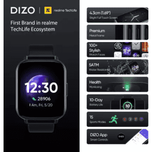 DIZO Watch 2 | CLASSIC BLACK | Free Size
