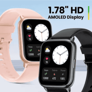 AMAZFIT POP 2 BLACK SMART WATCH A2290 MSI | HD AMOLED Display |  BT Calling  Smartwatch | Black Strap