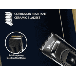 SYSKA HB100 Ultraclip Hair Clipper and Trimmer support | 4 Stubble Guided Comb | Black