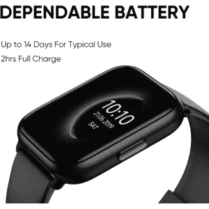 DIZO Watch D Sharp 1.75 inch with High Resolution Display | Black Strap