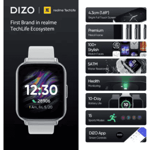 DIZO Watch 2 | SILVER GREY | Free Size