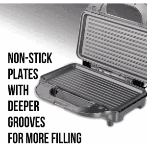 HAVELLS Big Fill Multi Grill 2 Slice Sandwich Maker | 900 W | Black