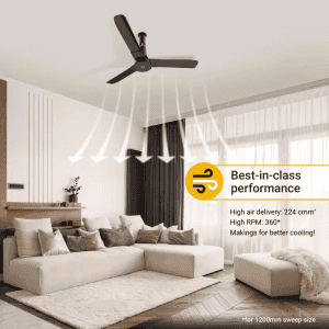 Atomberg Studio+  BLDC motor Energy Saving Ceiling Fan | 1200mm | 32W | Earth Brown