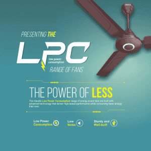 HAVELLS Efficiencia Neo  Ceiling Fan | 3 Blade | 1200 mm | BLDC Motor | Brown